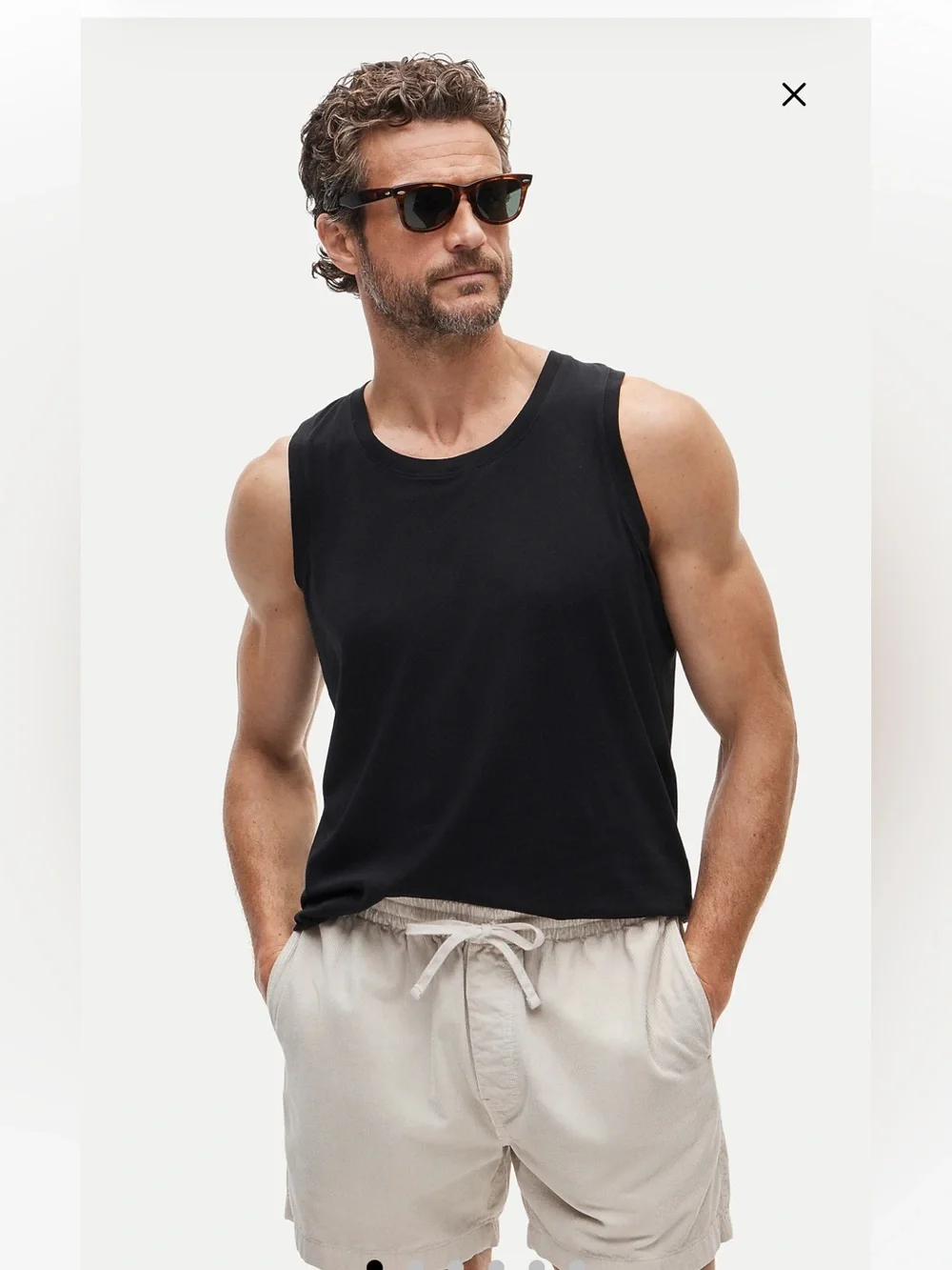 BNWT J Crew broken in cotton black faded tank top set of two